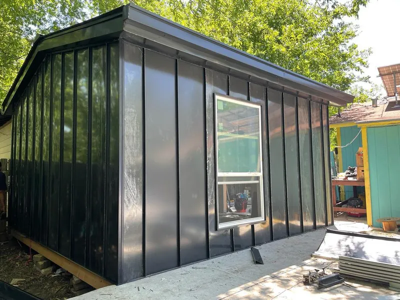 Black standing seam metal wall panels for Metal Roof Installation in Marcy